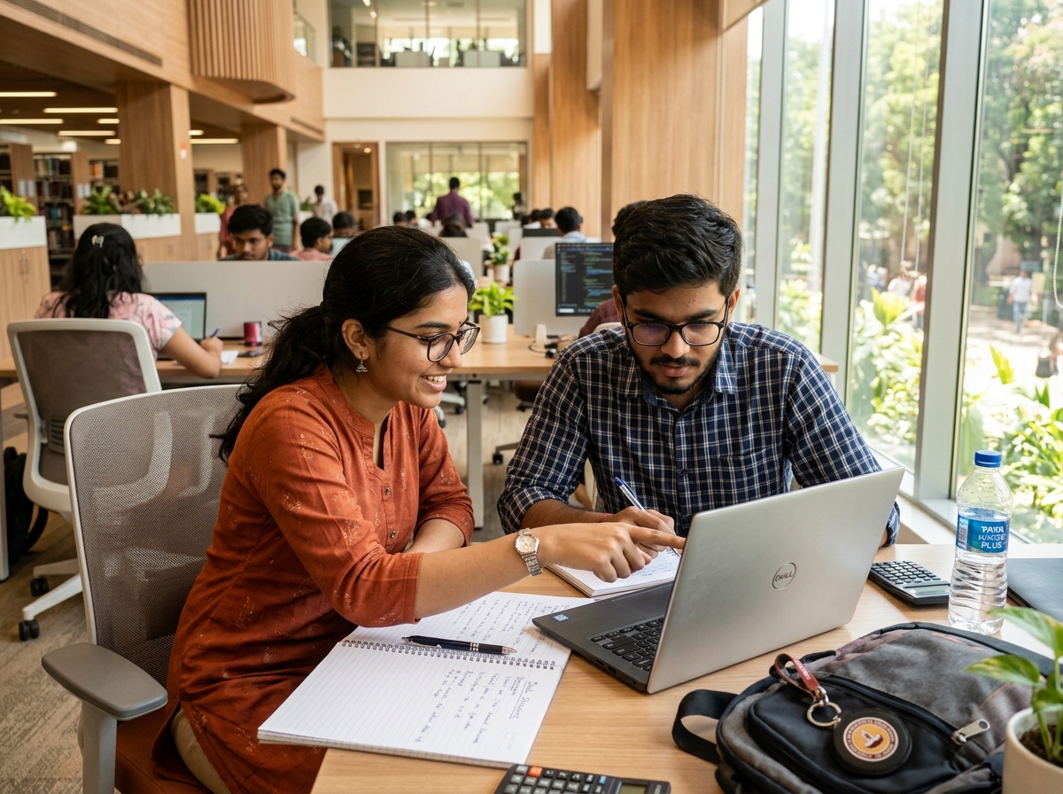 Students learning together